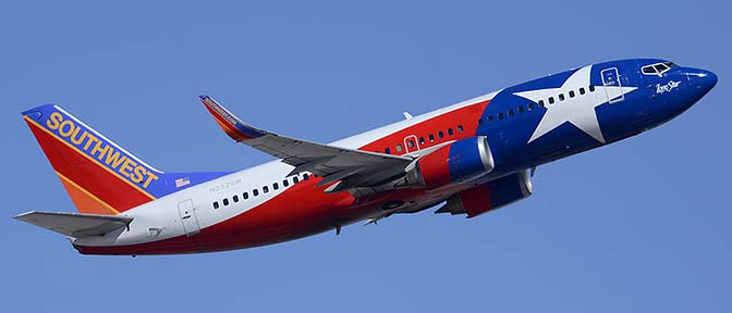 Southwest Boeing 737-3H4 N352SW Lone Star One, Phoenix Sky Harbor, March 6, 2015